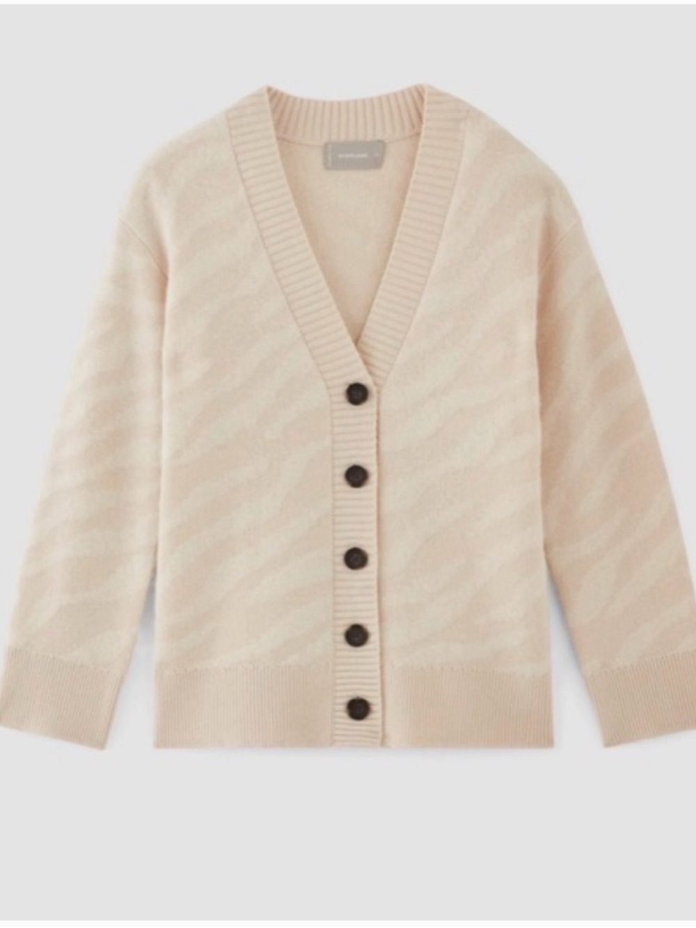 EVERLANE Alpaca Tiger Jacquard Cardigan